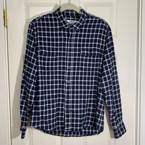 Peter Manning Blue/White Plaid Button Shirt, sz4